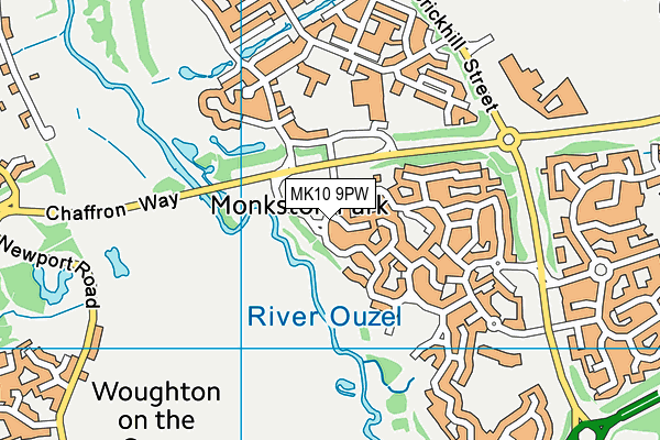 MK10 9PW map - OS VectorMap District (Ordnance Survey) MK10 9PW map - OS VectorMap District (Ordnance Survey)