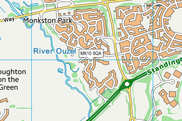 MK10 9QA map - OS VectorMap District (Ordnance Survey) MK10 9QA map - OS VectorMap District (Ordnance Survey)