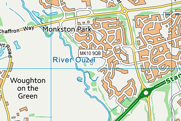 MK10 9QB map - OS VectorMap District (Ordnance Survey) MK10 9QB map - OS VectorMap District (Ordnance Survey)