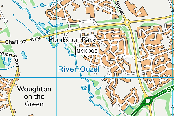 MK10 9QE map - OS VectorMap District (Ordnance Survey) MK10 9QE map - OS VectorMap District (Ordnance Survey)