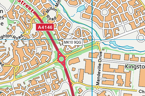 MK10 9QG map - OS VectorMap District (Ordnance Survey) MK10 9QG map - OS VectorMap District (Ordnance Survey)