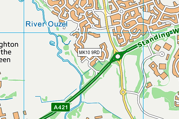 MK10 9RD map - OS VectorMap District (Ordnance Survey) MK10 9RD map - OS VectorMap District (Ordnance Survey)