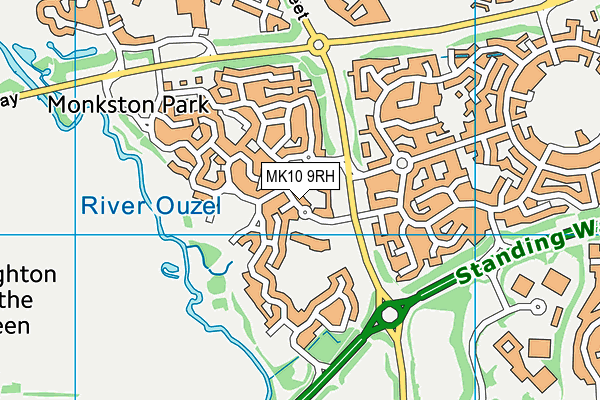 MK10 9RH map - OS VectorMap District (Ordnance Survey) MK10 9RH map - OS VectorMap District (Ordnance Survey)