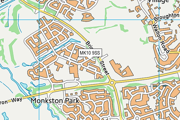 MK10 9SS map - OS VectorMap District (Ordnance Survey) MK10 9SS map - OS VectorMap District (Ordnance Survey)