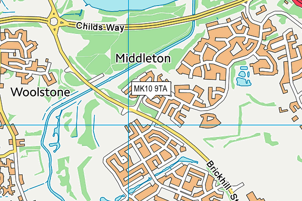 MK10 9TA map - OS VectorMap District (Ordnance Survey) MK10 9TA map - OS VectorMap District (Ordnance Survey)