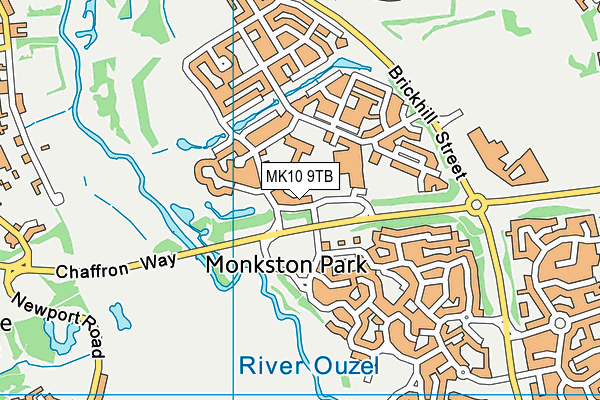 MK10 9TB map - OS VectorMap District (Ordnance Survey) MK10 9TB map - OS VectorMap District (Ordnance Survey)