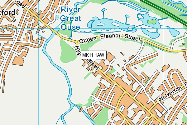 MK11 1AW map - OS VectorMap District (Ordnance Survey) MK11 1AW map - OS VectorMap District (Ordnance Survey)