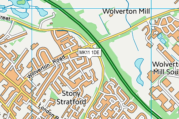 MK11 1DE map - OS VectorMap District (Ordnance Survey) MK11 1DE map - OS VectorMap District (Ordnance Survey)