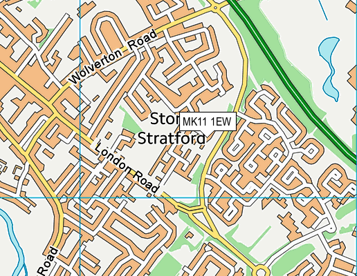 MK11 1EW map - OS VectorMap District (Ordnance Survey) MK11 1EW map - OS VectorMap District (Ordnance Survey)
