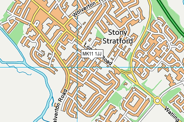MK11 1JJ map - OS VectorMap District (Ordnance Survey)