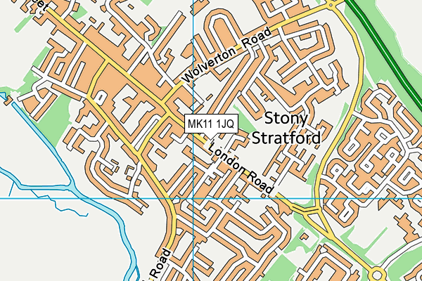 MK11 1JQ map - OS VectorMap District (Ordnance Survey) MK11 1JQ map - OS VectorMap District (Ordnance Survey)