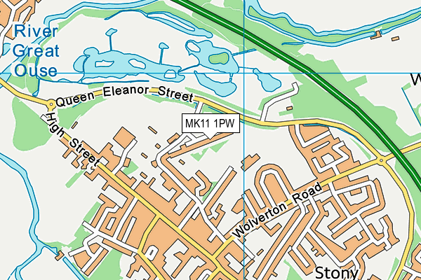 MK11 1PW map - OS VectorMap District (Ordnance Survey) MK11 1PW map - OS VectorMap District (Ordnance Survey)