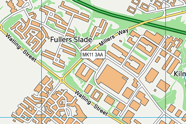MK11 3AA map - OS VectorMap District (Ordnance Survey) MK11 3AA map - OS VectorMap District (Ordnance Survey)