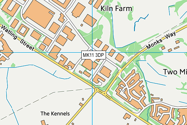 MK11 3DP map - OS VectorMap District (Ordnance Survey) MK11 3DP map - OS VectorMap District (Ordnance Survey)