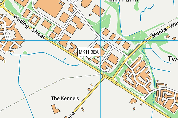 MK11 3EA map - OS VectorMap District (Ordnance Survey) MK11 3EA map - OS VectorMap District (Ordnance Survey)
