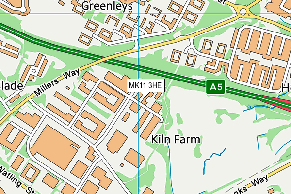 MK11 3HE map - OS VectorMap District (Ordnance Survey) MK11 3HE map - OS VectorMap District (Ordnance Survey)