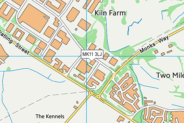 MK11 3LJ map - OS VectorMap District (Ordnance Survey) MK11 3LJ map - OS VectorMap District (Ordnance Survey)
