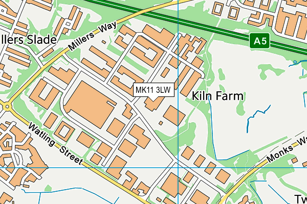 MK11 3LW map - OS VectorMap District (Ordnance Survey) MK11 3LW map - OS VectorMap District (Ordnance Survey)