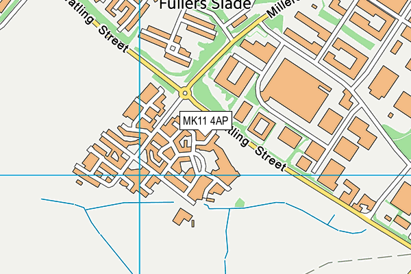 MK11 4AP map - OS VectorMap District (Ordnance Survey) MK11 4AP map - OS VectorMap District (Ordnance Survey)