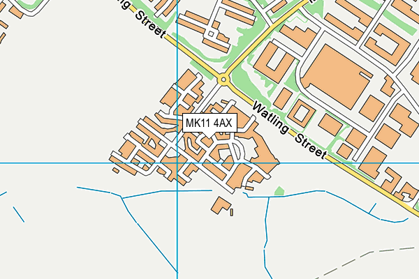MK11 4AX map - OS VectorMap District (Ordnance Survey) MK11 4AX map - OS VectorMap District (Ordnance Survey)