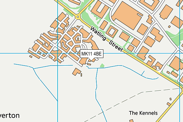 MK11 4BE map - OS VectorMap District (Ordnance Survey) MK11 4BE map - OS VectorMap District (Ordnance Survey)