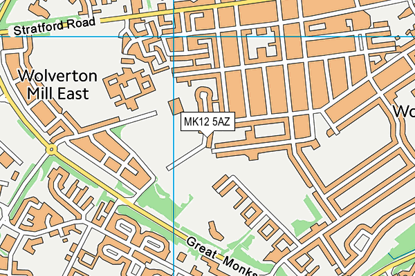 MK12 5AZ map - OS VectorMap District (Ordnance Survey) MK12 5AZ map - OS VectorMap District (Ordnance Survey)