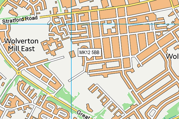MK12 5BB map - OS VectorMap District (Ordnance Survey) MK12 5BB map - OS VectorMap District (Ordnance Survey)