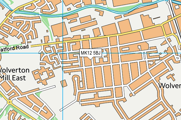 MK12 5BJ map - OS VectorMap District (Ordnance Survey) MK12 5BJ map - OS VectorMap District (Ordnance Survey)
