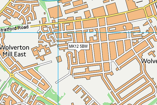 MK12 5BW map - OS VectorMap District (Ordnance Survey) MK12 5BW map - OS VectorMap District (Ordnance Survey)