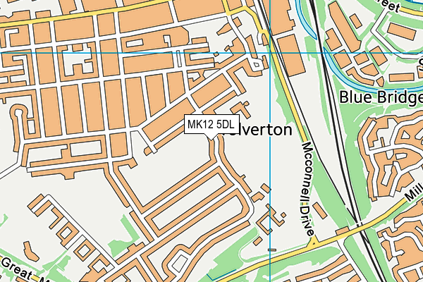 MK12 5DL map - OS VectorMap District (Ordnance Survey)