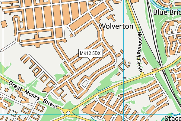 MK12 5DX map - OS VectorMap District (Ordnance Survey) MK12 5DX map - OS VectorMap District (Ordnance Survey)