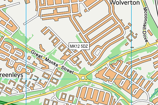 MK12 5DZ map - OS VectorMap District (Ordnance Survey) MK12 5DZ map - OS VectorMap District (Ordnance Survey)