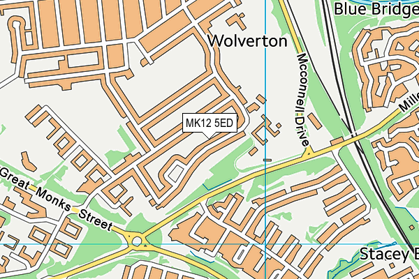MK12 5ED map - OS VectorMap District (Ordnance Survey) MK12 5ED map - OS VectorMap District (Ordnance Survey)