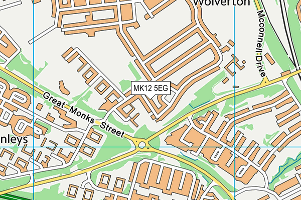 MK12 5EG map - OS VectorMap District (Ordnance Survey) MK12 5EG map - OS VectorMap District (Ordnance Survey)