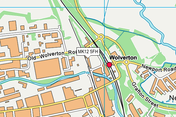 MK12 5FH map - OS VectorMap District (Ordnance Survey)