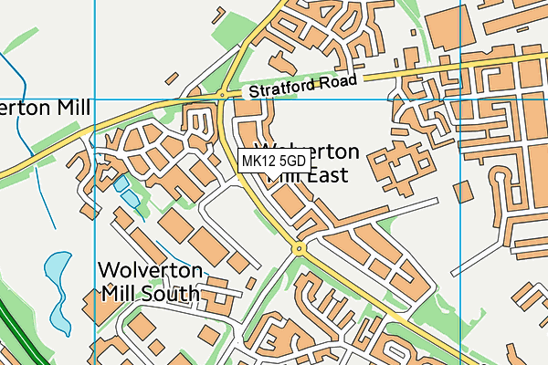 MK12 5GD map - OS VectorMap District (Ordnance Survey)