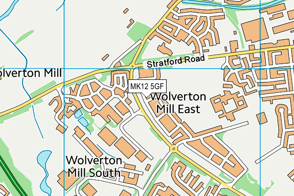 MK12 5GF map - OS VectorMap District (Ordnance Survey) MK12 5GF map - OS VectorMap District (Ordnance Survey)