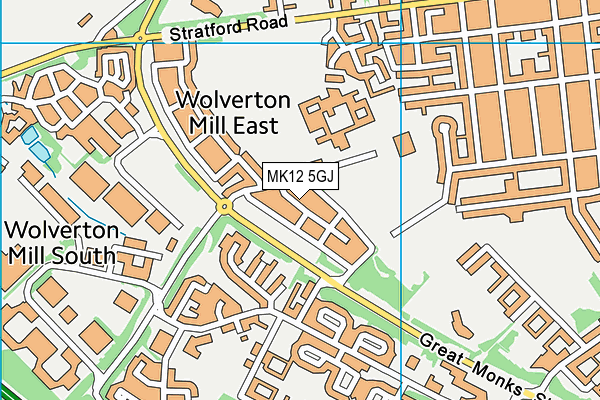 MK12 5GJ map - OS VectorMap District (Ordnance Survey) MK12 5GJ map - OS VectorMap District (Ordnance Survey)