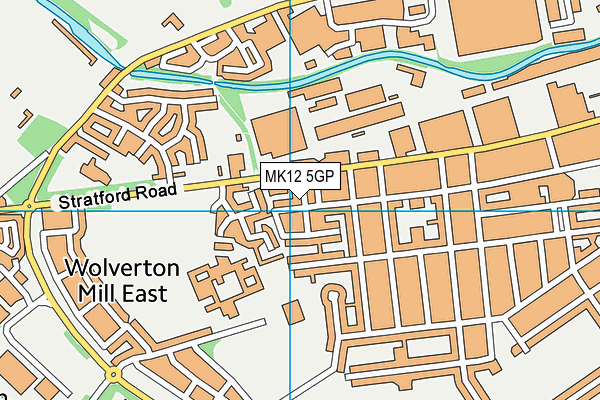 MK12 5GP map - OS VectorMap District (Ordnance Survey) MK12 5GP map - OS VectorMap District (Ordnance Survey)