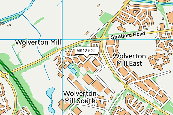 MK12 5GT map - OS VectorMap District (Ordnance Survey) MK12 5GT map - OS VectorMap District (Ordnance Survey)