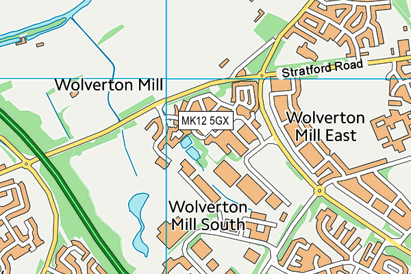 MK12 5GX map - OS VectorMap District (Ordnance Survey) MK12 5GX map - OS VectorMap District (Ordnance Survey)