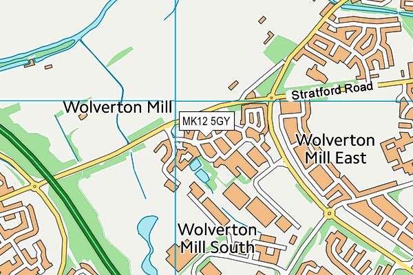 MK12 5GY map - OS VectorMap District (Ordnance Survey) MK12 5GY map - OS VectorMap District (Ordnance Survey)