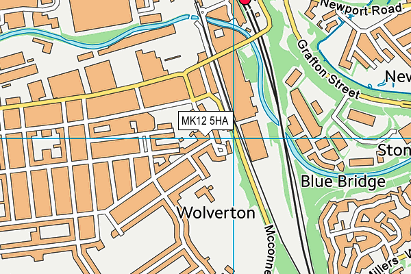 MK12 5HA map - OS VectorMap District (Ordnance Survey)