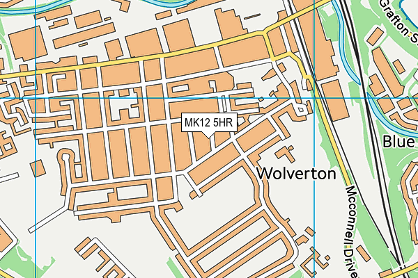 MK12 5HR map - OS VectorMap District (Ordnance Survey)