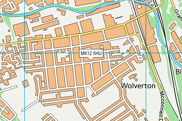 MK12 5HU map - OS VectorMap District (Ordnance Survey)