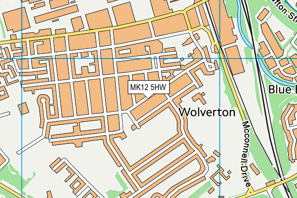 MK12 5HW map - OS VectorMap District (Ordnance Survey) MK12 5HW map - OS VectorMap District (Ordnance Survey)