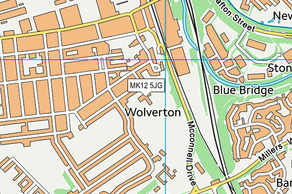 MK12 5JG map - OS VectorMap District (Ordnance Survey) MK12 5JG map - OS VectorMap District (Ordnance Survey)