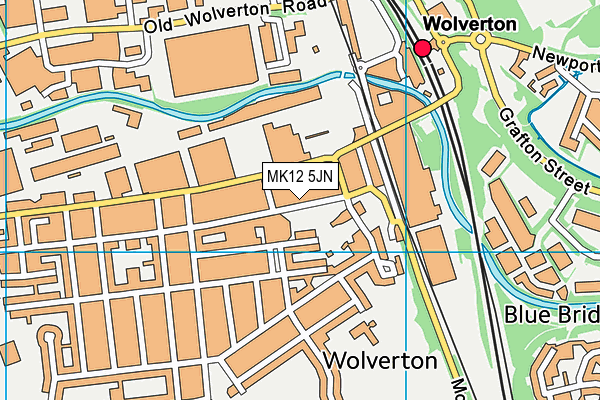 MK12 5JN map - OS VectorMap District (Ordnance Survey)