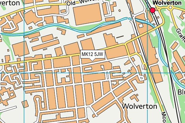 MK12 5JW map - OS VectorMap District (Ordnance Survey)