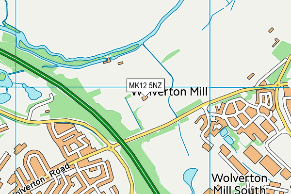 MK12 5NZ map - OS VectorMap District (Ordnance Survey) MK12 5NZ map - OS VectorMap District (Ordnance Survey)